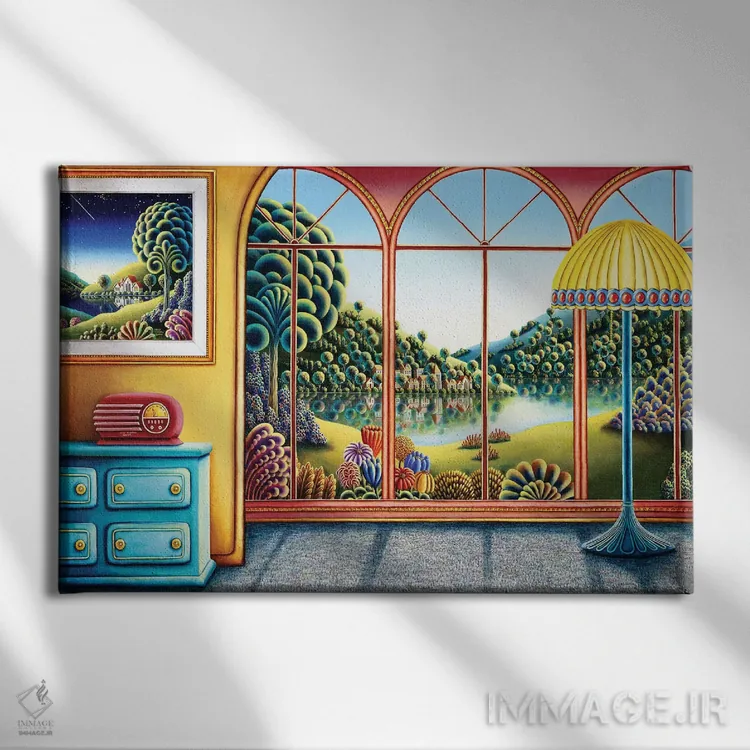 تابلو روزهای رادیویی ۹ اثر اندی راسل - نمای روبهرو روی دیوار