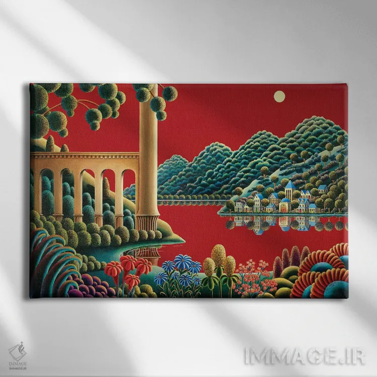 تابلو هفتمین سفر اثر اندی راسل - نمای روبهرو روی دیوار