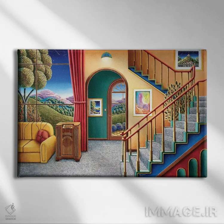 تابلو روزهای رادیویی ۱۲ اثر اندی راسل - نمای روبهرو روی دیوار
