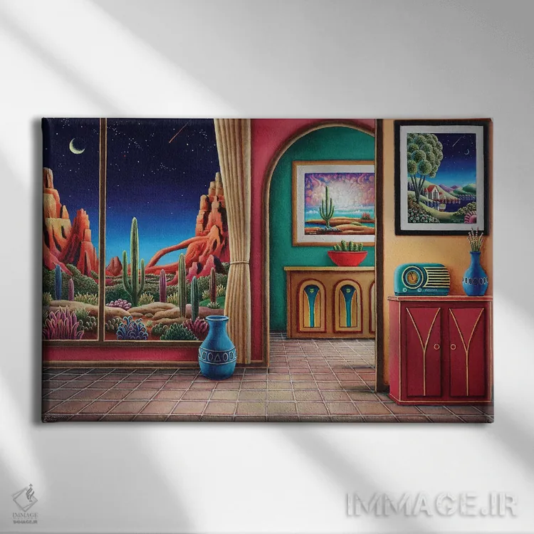 تابلو روزهای رادیویی ۱۲ اثر اندی راسل - نمای روبهرو روی دیوار