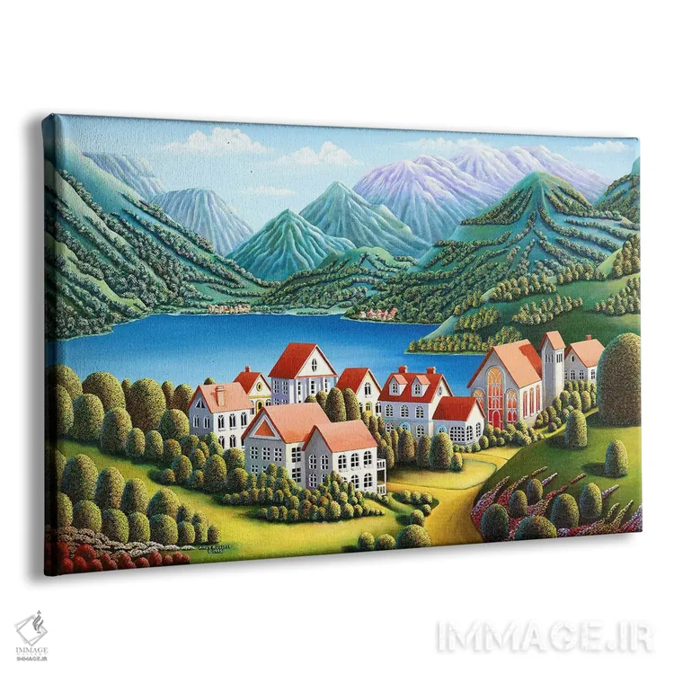 تابلو کوههای روحانی اثر اندی راسل - نمای پرسپکتیو محصول