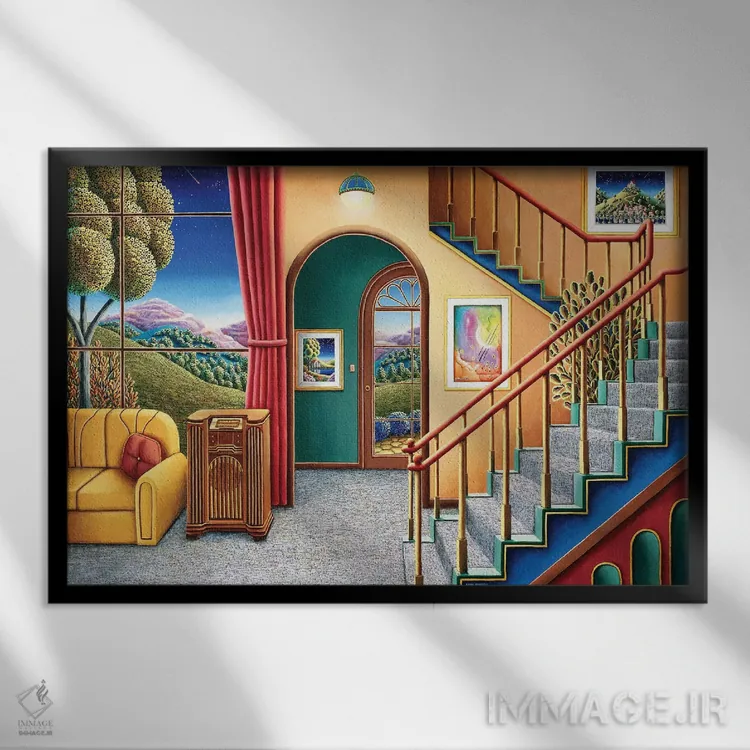 تابلو روزهای رادیویی ۱۲ اثر اندی راسل - نمای قابدار مشکی