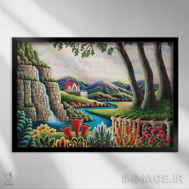 تابلو رودخانهٔ رویاها ۳ اثر اندی راسل - نمای قابدار مشکی