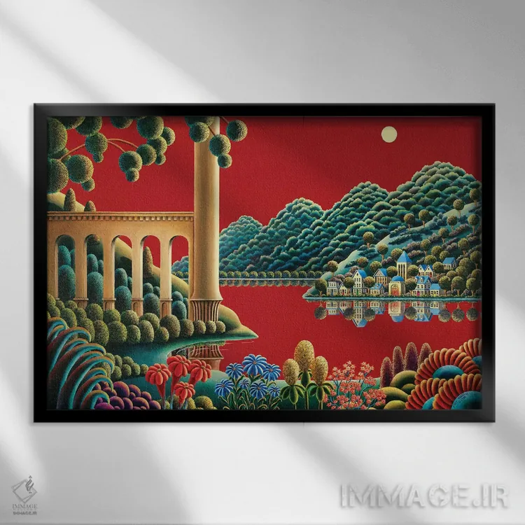 تابلو هفتمین سفر اثر اندی راسل - نمای قابدار مشکی