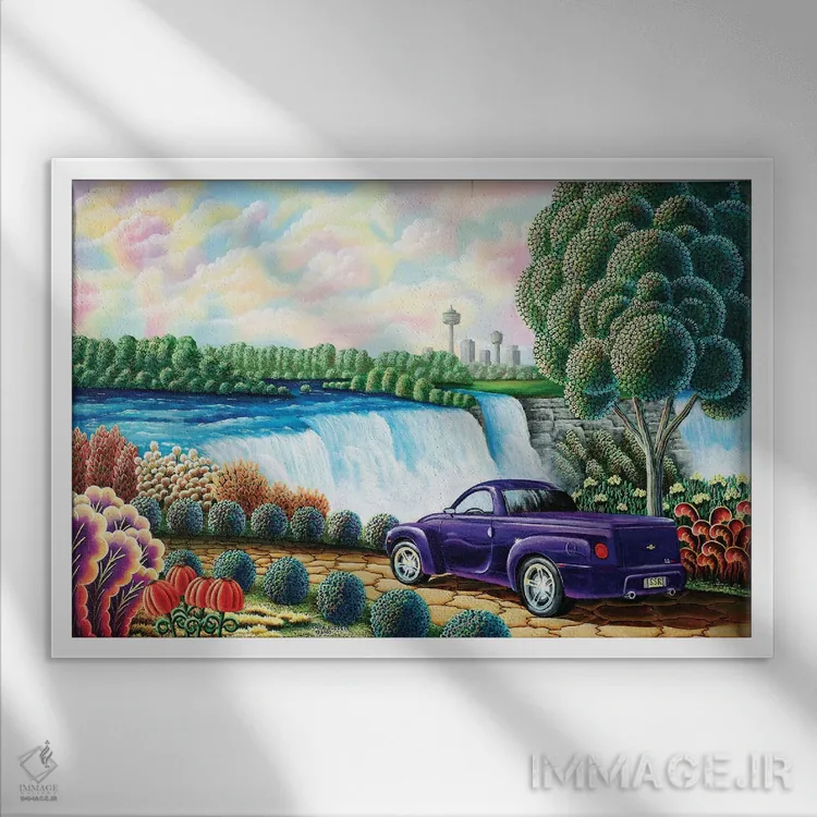 تابلو قدرت اثر اندی راسل - نمای قابدار سفید