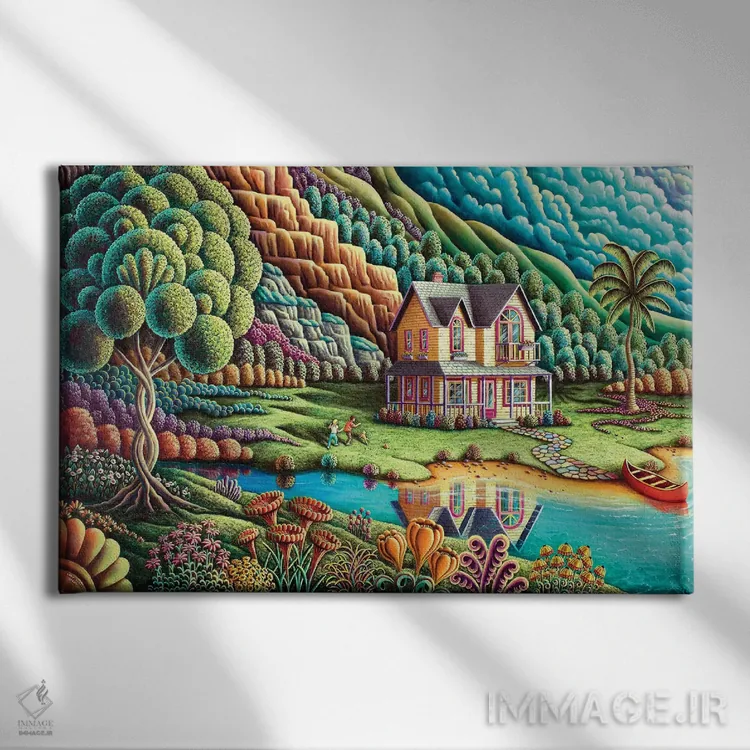 تابلو تابستان اثر اندی راسل - نمای روبهرو روی دیوار