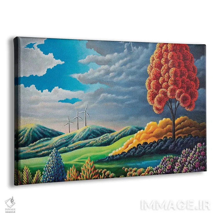 تابلو سه قدرتی اثر اندی راسل - نمای پرسپکتیو محصول