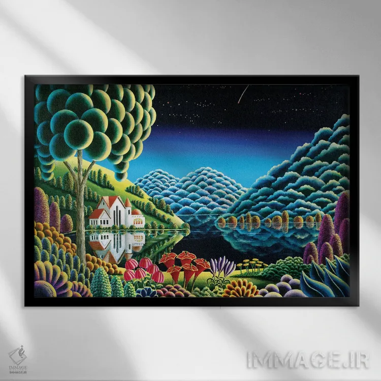 تابلو آرزو ۱۲ اثر اندی راسل - نمای قابدار مشکی