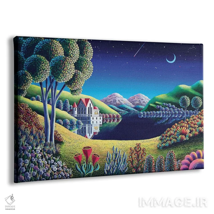 تابلو ماه آبی ۶ اثر اندی راسل - نمای پرسپکتیو محصول