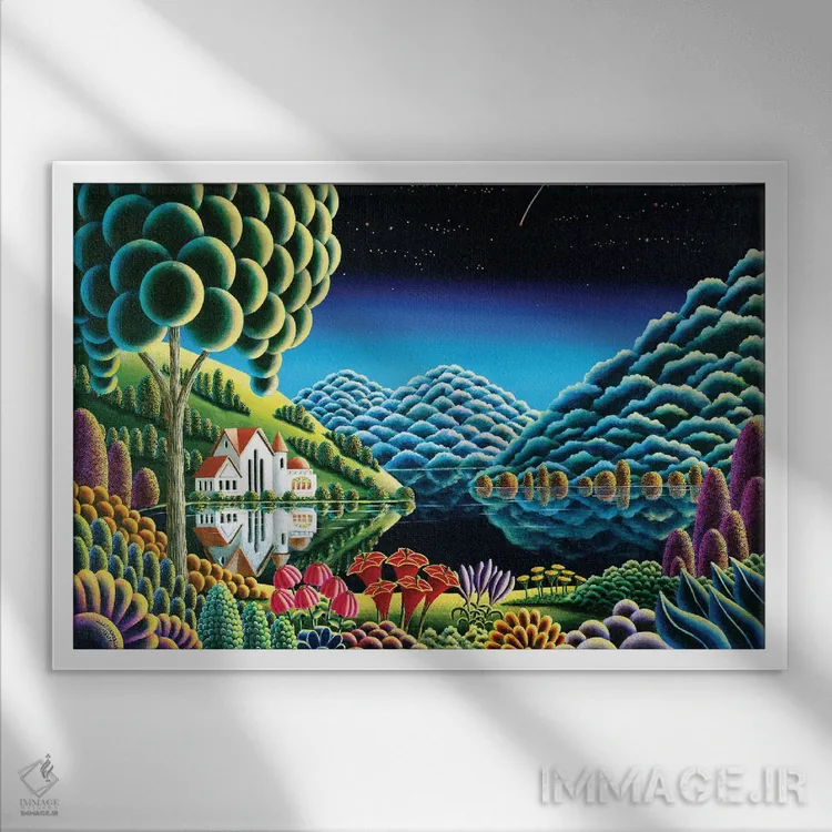 تابلو آرزو ۱۲ اثر اندی راسل - نمای قابدار سفید