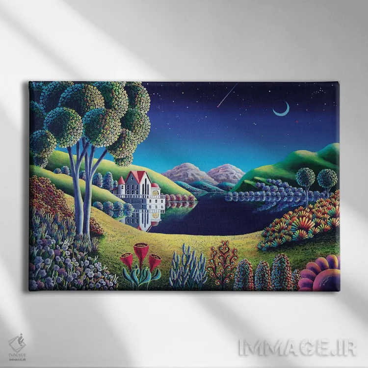 تابلو ماه آبی ۶ اثر اندی راسل - نمای روبهرو روی دیوار