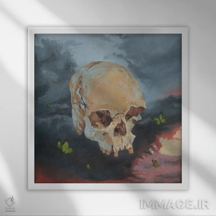 تابلو تولد دوباره ۱ اثر آرتور ریو - نمای قابدار سفید