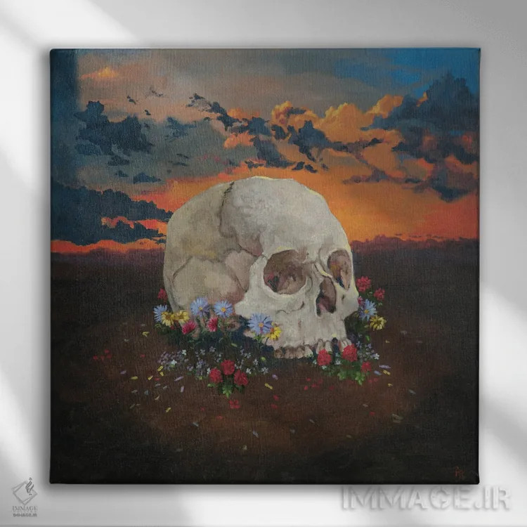 تابلو تولد دوباره ۲ اثر آرتور ریو - نمای روبهرو روی دیوار