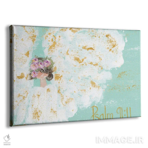 تابلو فرشتهٔ مزمور ۹۱ (کتاب مقدس) اثر اشلی بردلی - نمای پرسپکتیو محصول