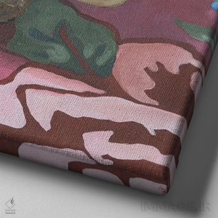 تابلو روستایی روی مدرن اثر آرتور ریو - نمای نزدیک بافت بوم