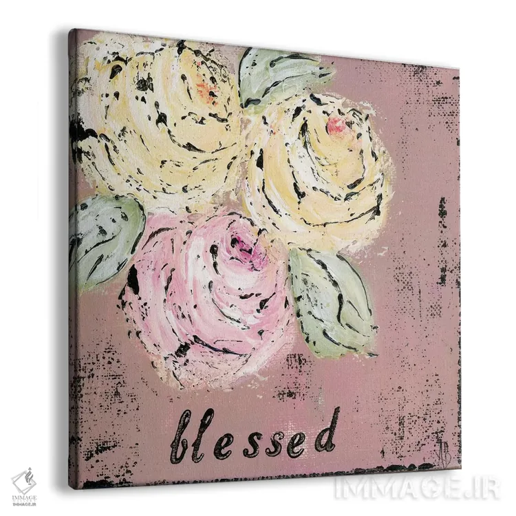 تابلو گل مبارک اثر اشلی بردلی - نمای پرسپکتیو محصول