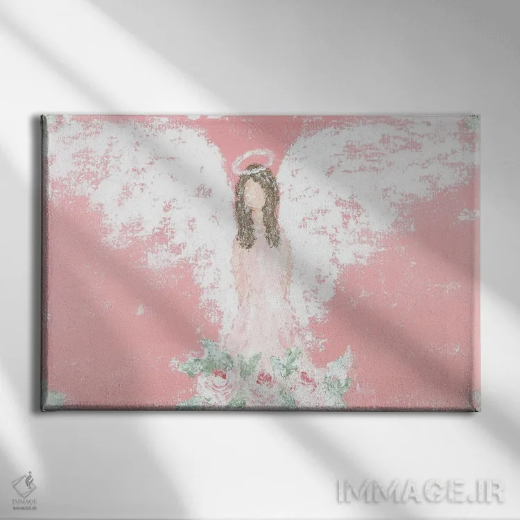 تابلو فرشتهٔ نگهبان رز چای اثر اشلی بردلی - نمای روبهرو روی دیوار