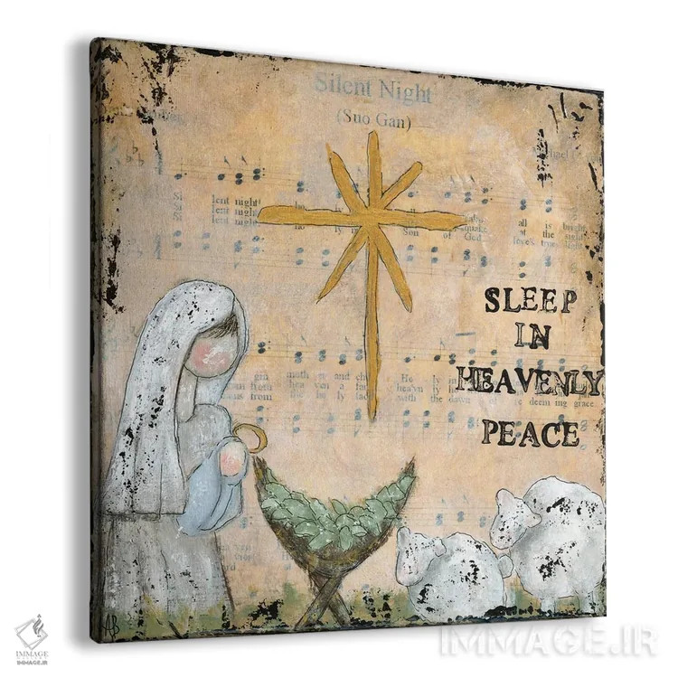تابلو شب خاموش (سرود کریسمس) اثر اشلی بردلی - نمای پرسپکتیو محصول