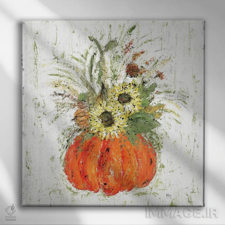 تابلو گلهای پاییزی اثر اشلی بردلی - نمای روبهرو روی دیوار