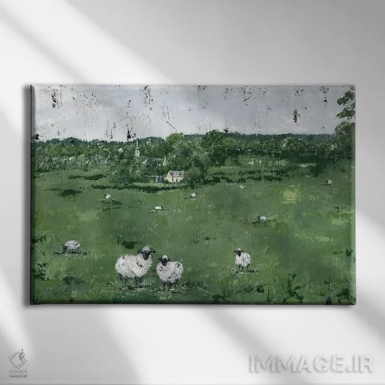 تابلو حومهٔ انگلستان اثر اشلی بردلی - نمای روبهرو روی دیوار