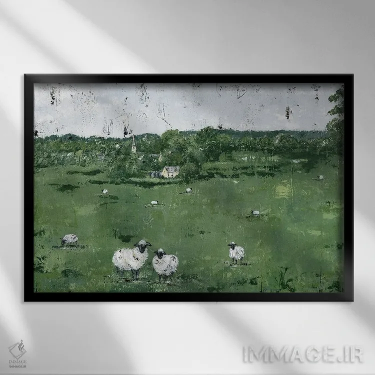 تابلو حومهٔ انگلستان اثر اشلی بردلی - نمای قابدار مشکی