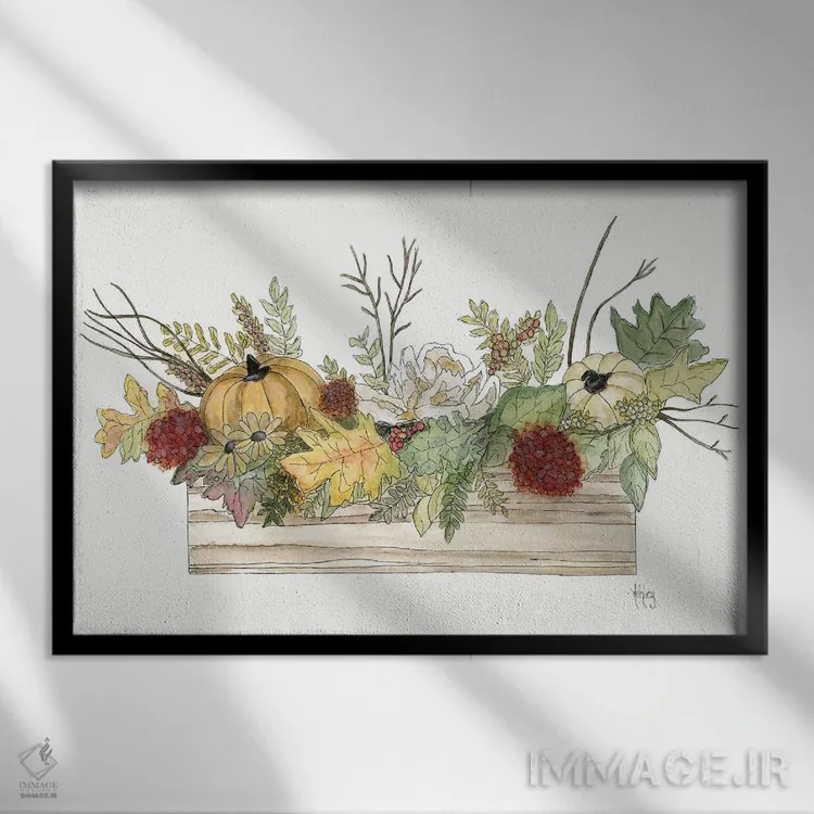 تابلو برکتهای پاییزی اثر اشلی بردلی - نمای قابدار مشکی