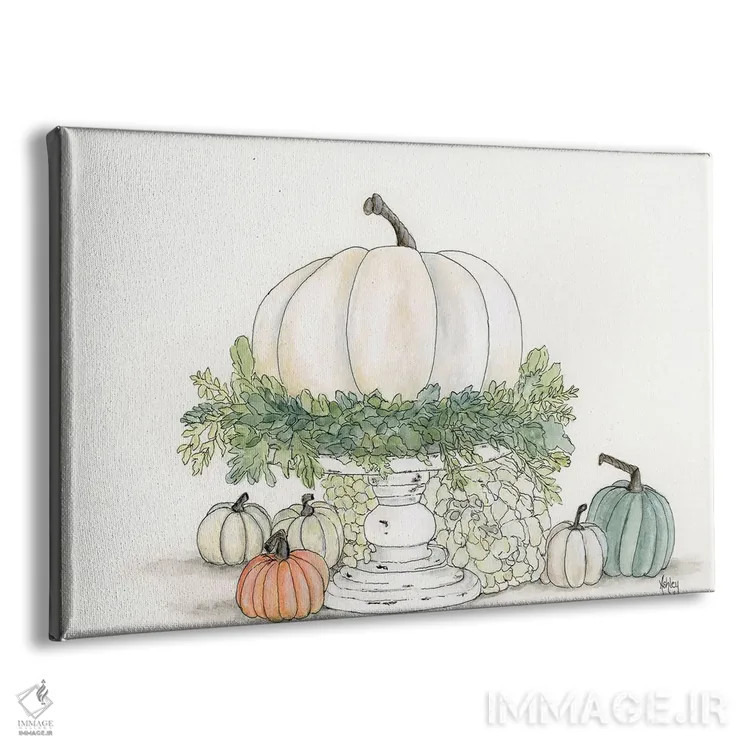 تابلو کدو تنبل روی پایه اثر اشلی بردلی - نمای پرسپکتیو محصول