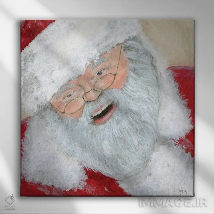 تابلو بابانوئل قدیمی اثر اشلی بردلی - نمای روبهرو روی دیوار