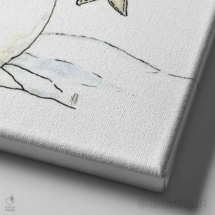 تابلو آدم برفی میهنپرست اثر اشلی بردلی - نمای نزدیک بافت بوم