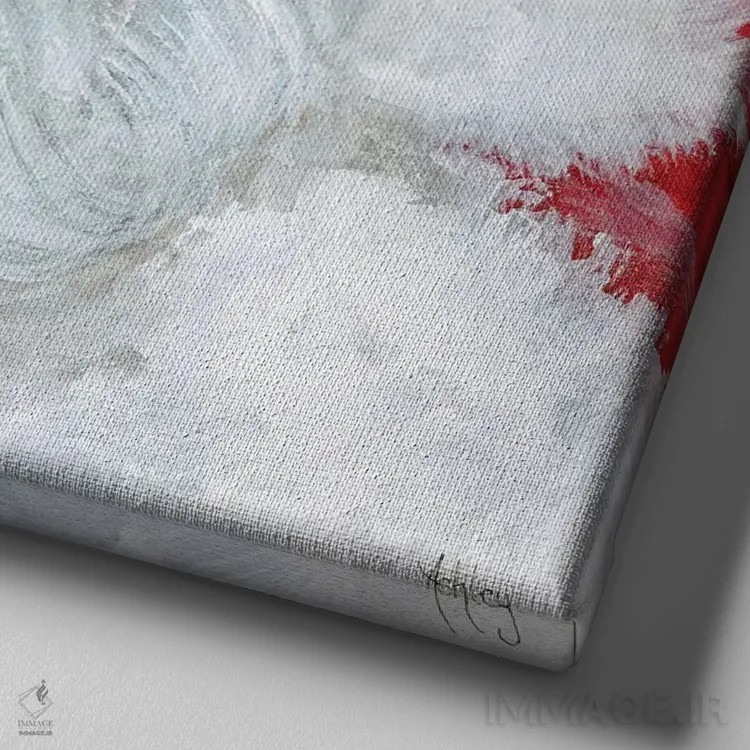 تابلو بابانوئل قدیمی اثر اشلی بردلی - نمای نزدیک بافت بوم