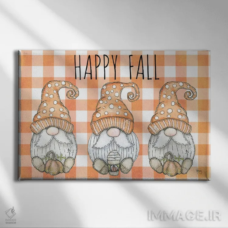 تابلو کوتولههای پاییز شاد اثر اشلی بردلی - نمای روبهرو روی دیوار