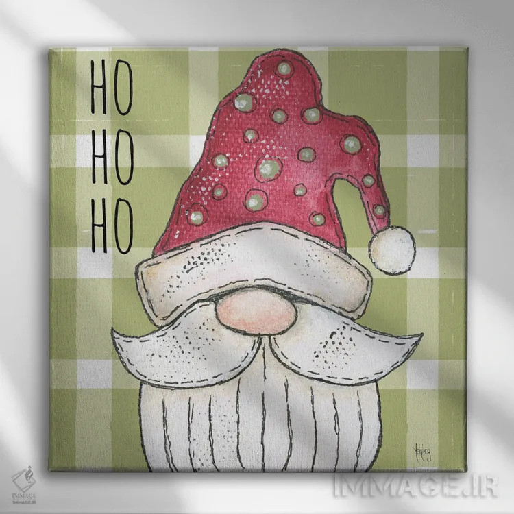 تابلو کوتولهٔ بابانوئل اثر اشلی بردلی - نمای روبهرو روی دیوار