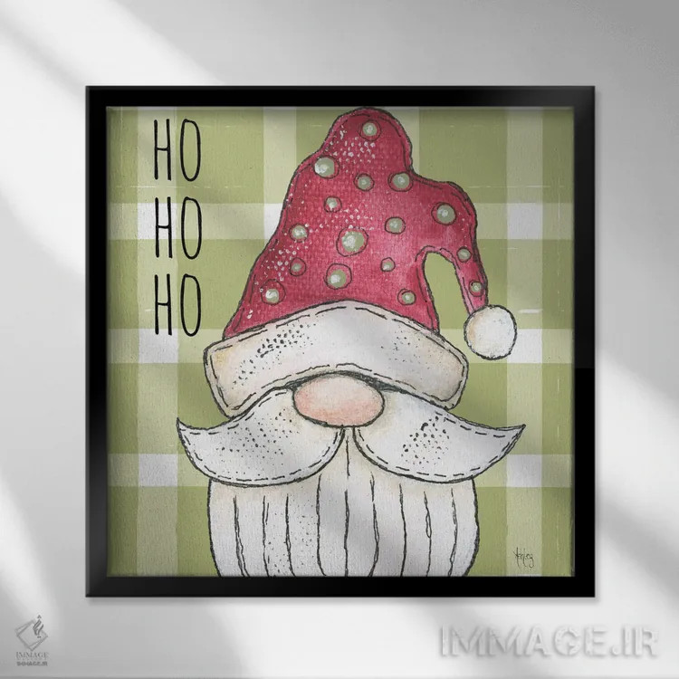 تابلو کوتولهٔ بابانوئل اثر اشلی بردلی - نمای قابدار مشکی