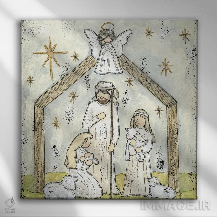 تابلو The Lamb Of God,اینک برهٔ خدا اثر اشلی بردلی - نمای روبهرو روی دیوار