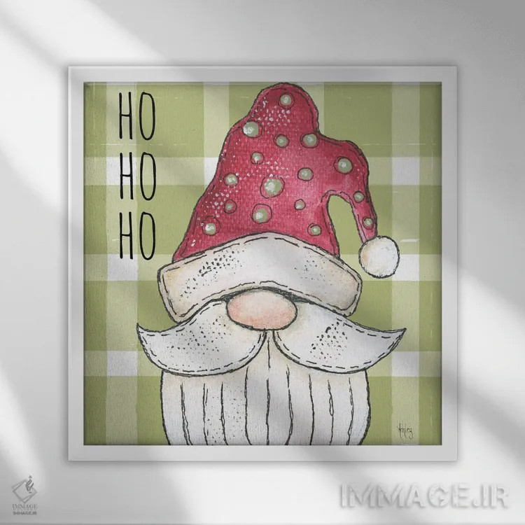 تابلو کوتولهٔ بابانوئل اثر اشلی بردلی - نمای قابدار سفید