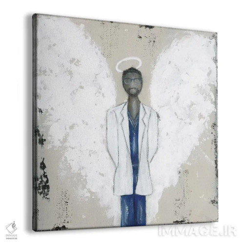 تابلو فرشتهٔ دکتر آفریقایی-آمریکایی اثر اشلی بردلی - نمای پرسپکتیو محصول