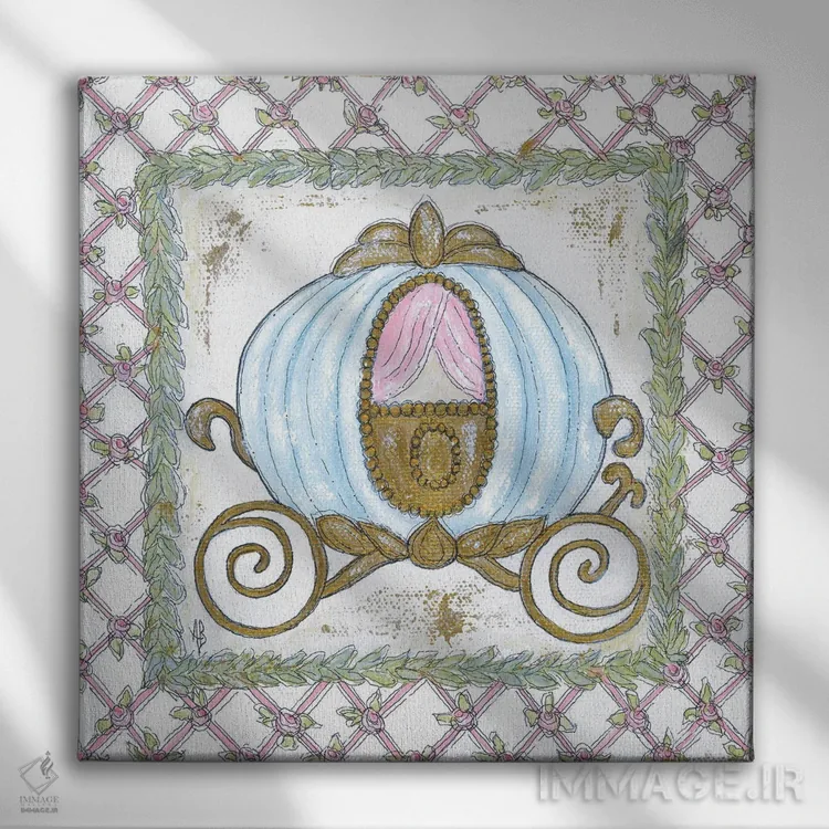 تابلو کالسکهٔ الا اثر اشلی بردلی - نمای روبهرو روی دیوار