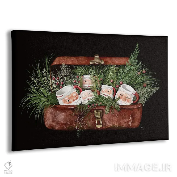 تابلو لیوانهای بابانوئل قدیمی اثر اشلی بردلی - نمای پرسپکتیو محصول