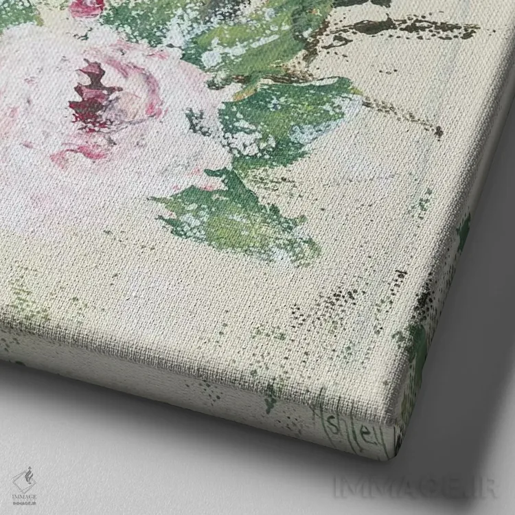 تابلو او زنده است اثر اشلی بردلی - نمای نزدیک بافت بوم