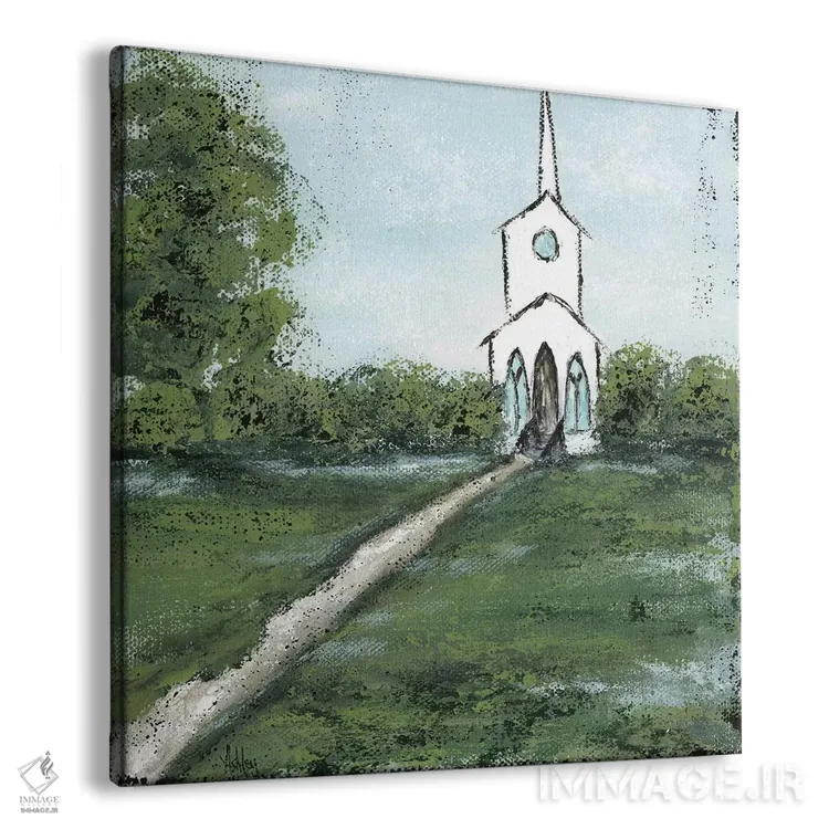 تابلو کلیسای کوچک روستایی اثر اشلی بردلی - نمای پرسپکتیو محصول