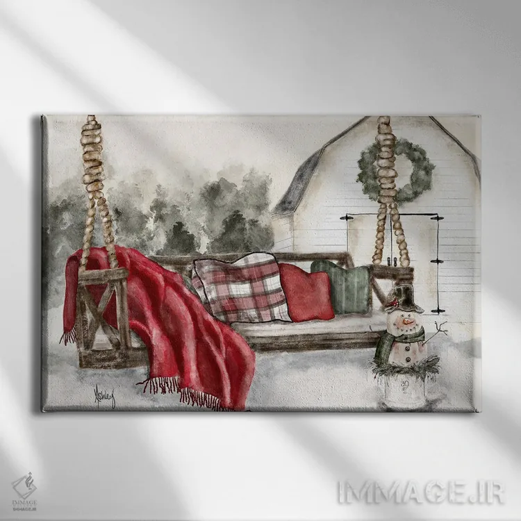 تابلو تاب ایوان زمستانی اثر اشلی بردلی - نمای روبهرو روی دیوار