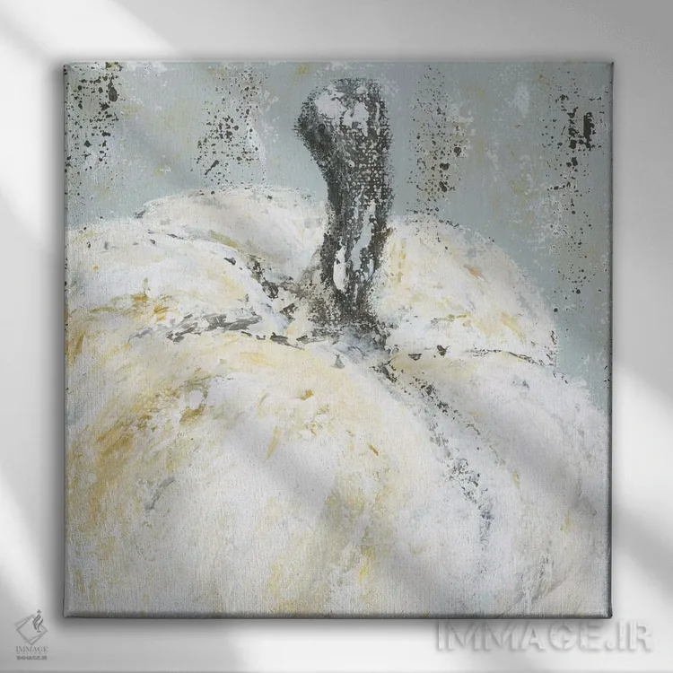 تابلو کدو تنبل با کاردک پالت اثر اشلی بردلی - نمای روبهرو روی دیوار