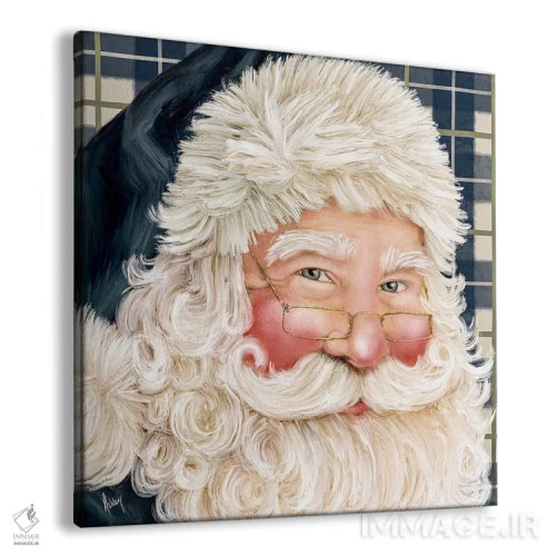 تابلو بابانوئل شطرنجی سرمهای اثر اشلی بردلی - نمای پرسپکتیو محصول