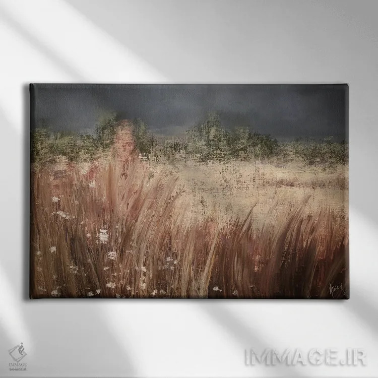 تابلو چمنزار احساسی اثر اشلی بردلی - نمای روبهرو روی دیوار