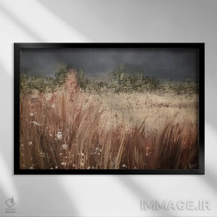 تابلو چمنزار احساسی اثر اشلی بردلی - نمای قابدار مشکی