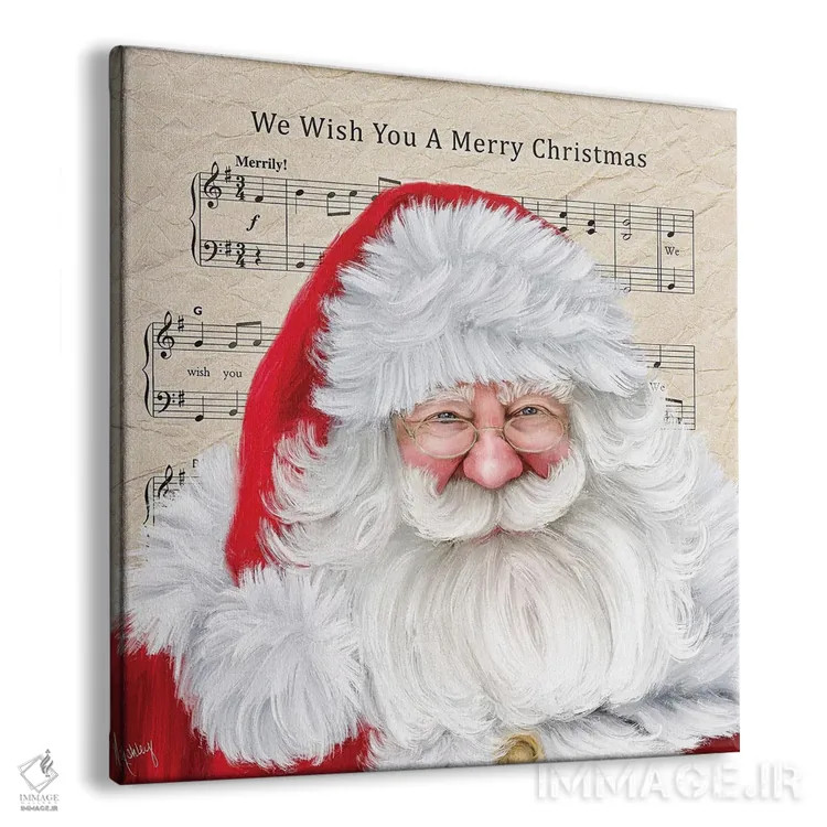 تابلو کریسمس شادی برایت آرزومندیم (سرود کریسمس) اثر اشلی بردلی - نمای پرسپکتیو محصول