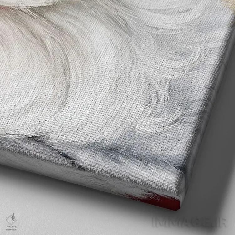 تابلو کریسمس شادی برایت آرزومندیم (سرود کریسمس) اثر اشلی بردلی - نمای نزدیک بافت بوم