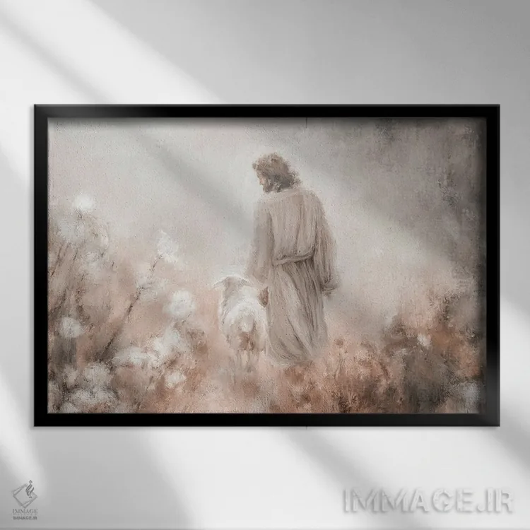 تابلو او مراقب توست اثر اشلی بردلی - نمای قابدار مشکی