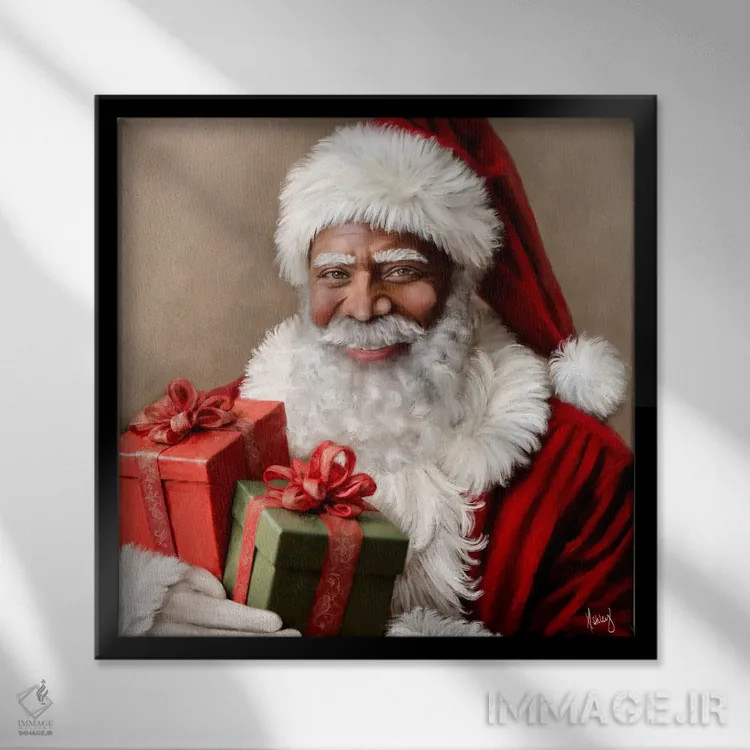 تابلو شادمانی هدیهشده اثر اشلی بردلی - نمای قابدار مشکی