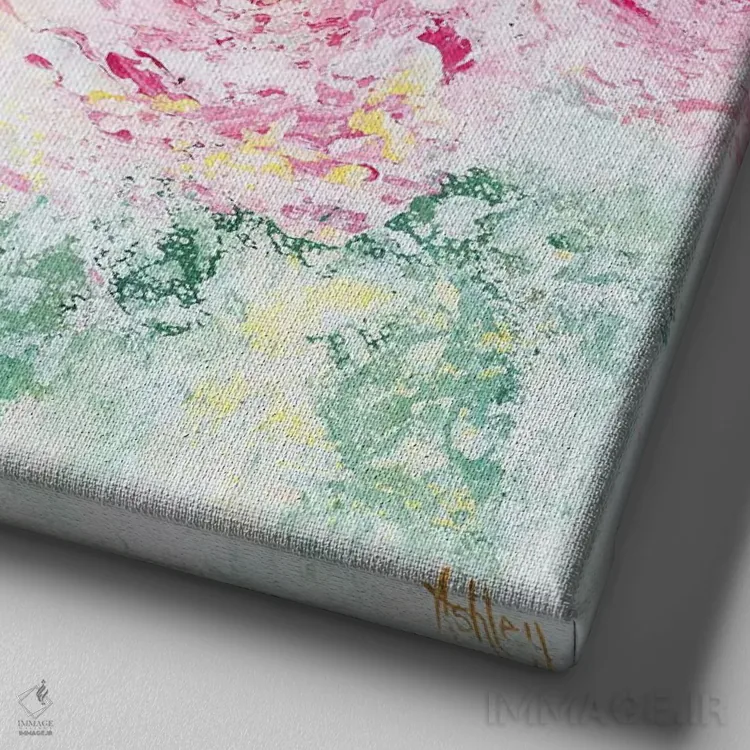 تابلو چیزی زیبا اثر اشلی بردلی - نمای نزدیک بافت بوم